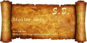 Stoller Deli névjegykártya